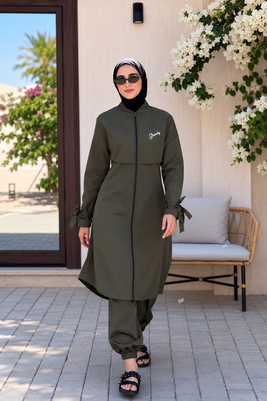 Everyday Waterproof Burkini - Olive green