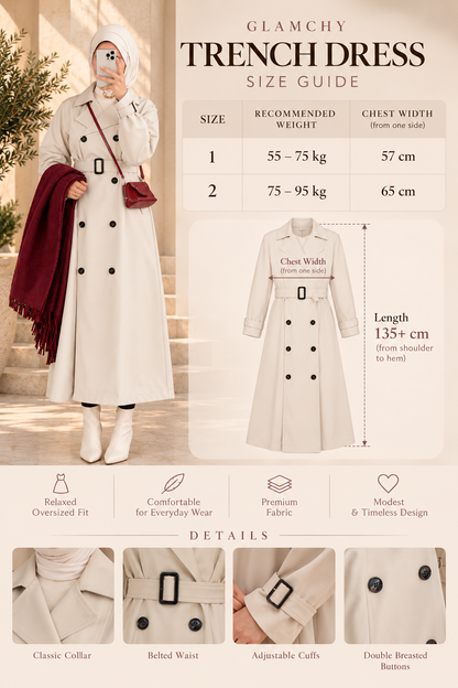 Fully Lined Trench Dress