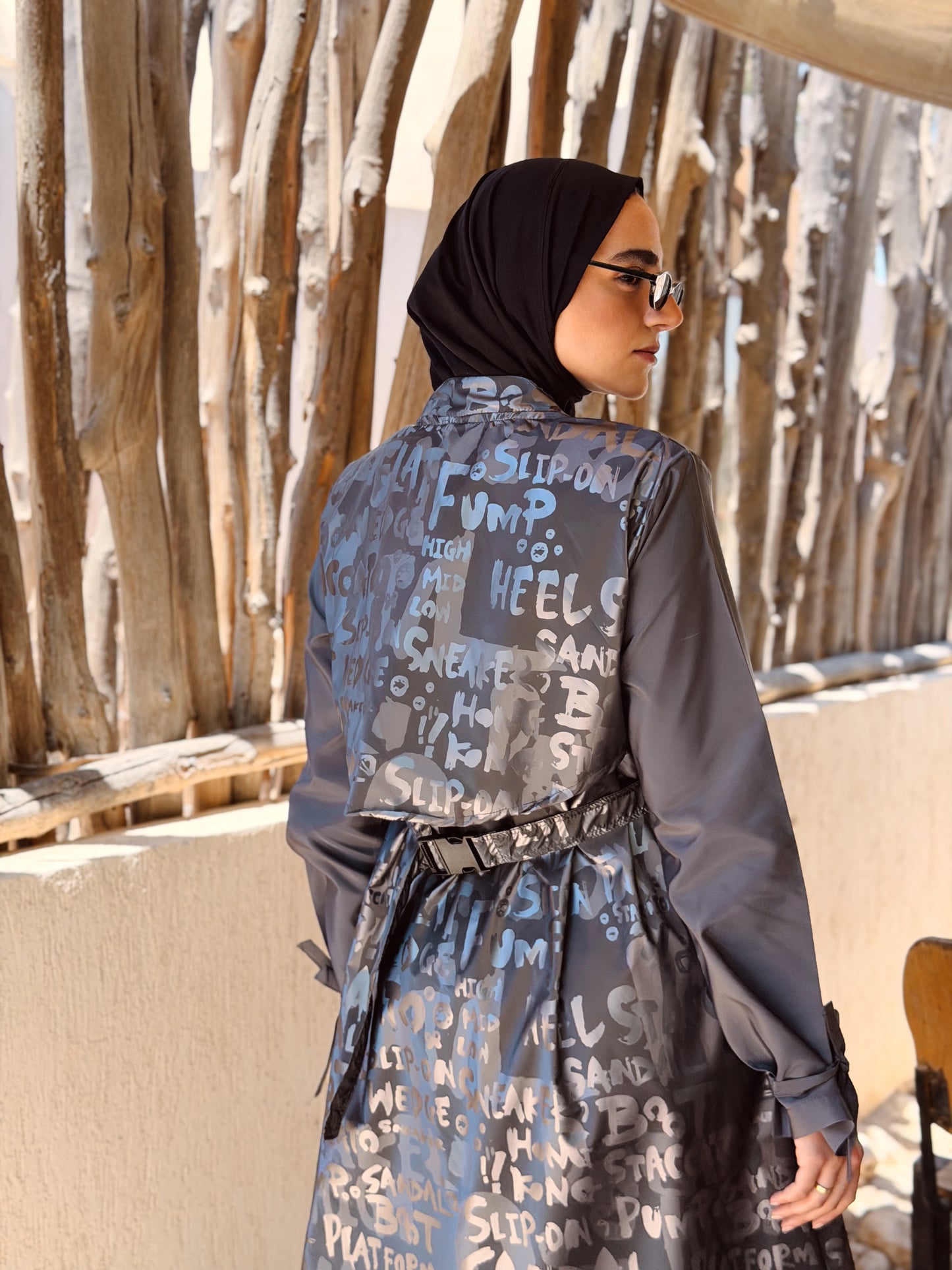 Shiny Letters Waterproof Burkini