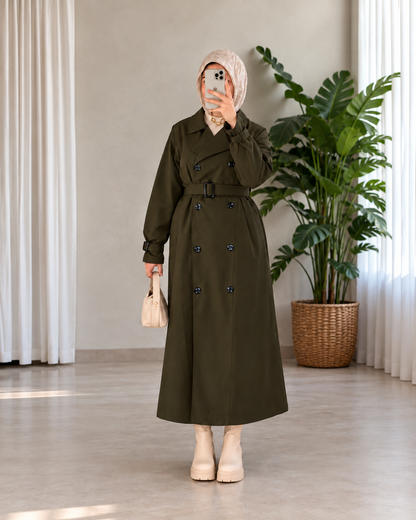 Fully Lined Trench Dress