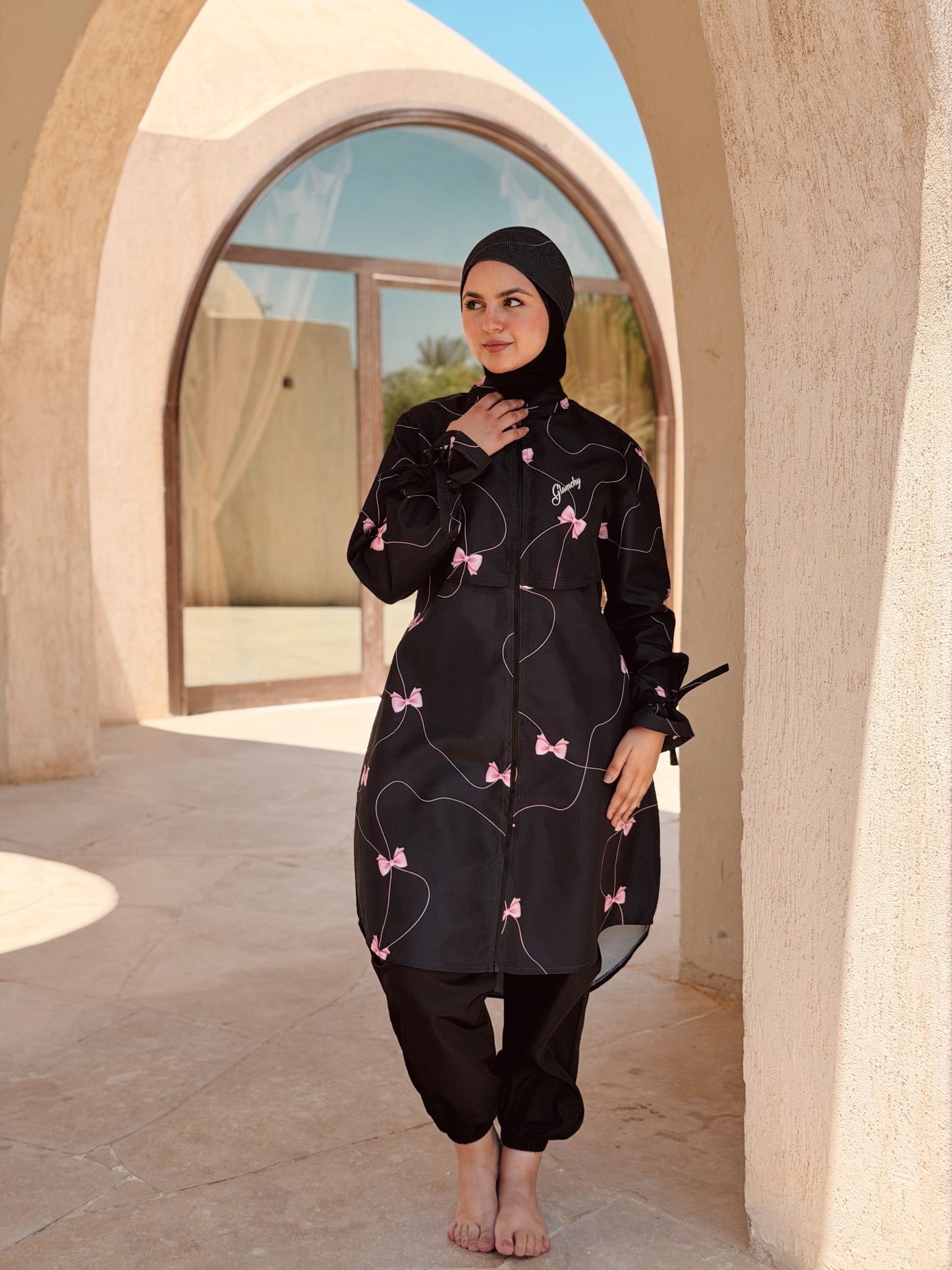 Pink Bows Waterpoof Burkini