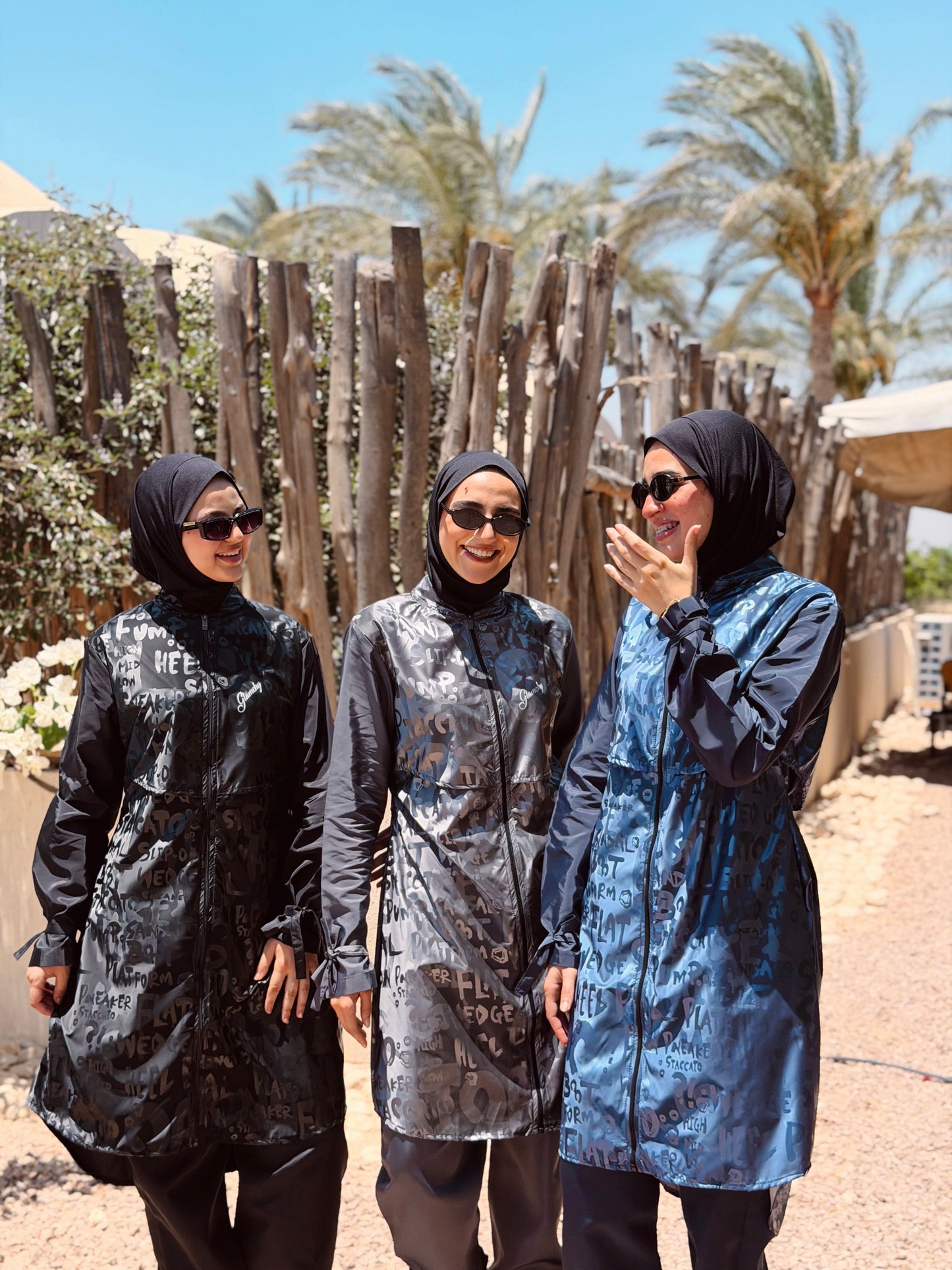 Shiny Letters Waterproof Burkini