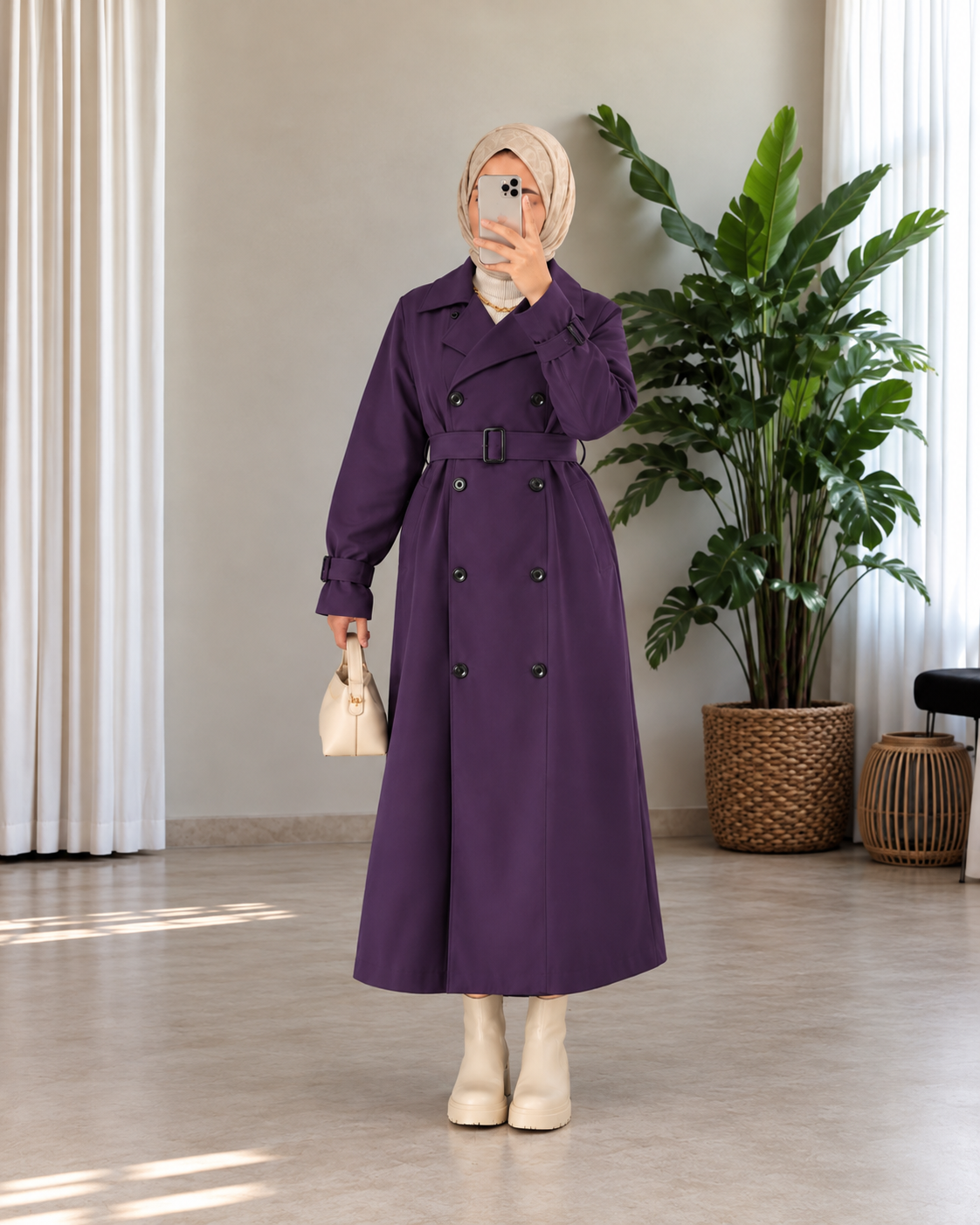 Fully Lined Trench Dress