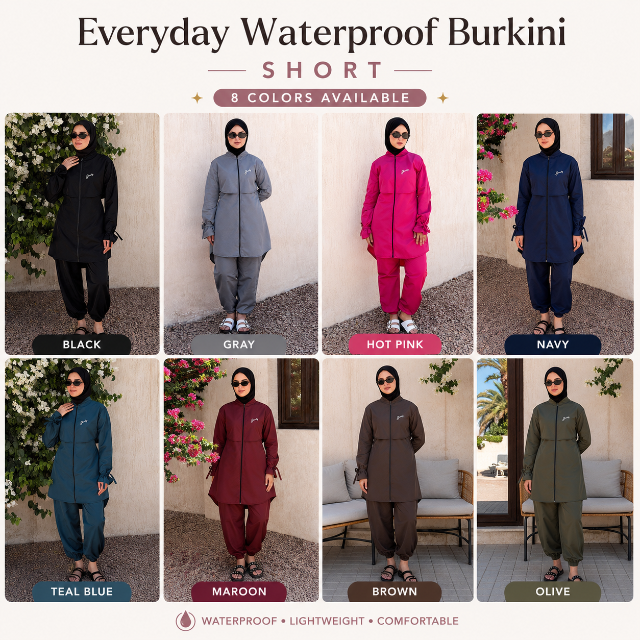 Everyday Waterproof Burkini - Black