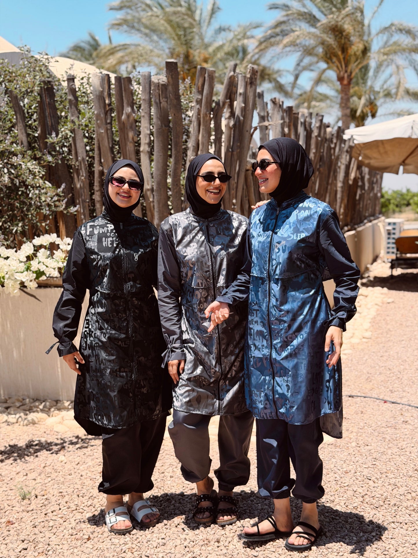 Shiny Letters Waterproof Burkini