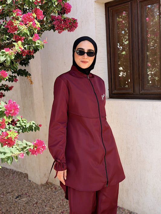 Everyday Waterproof Burkini - Burgundy
