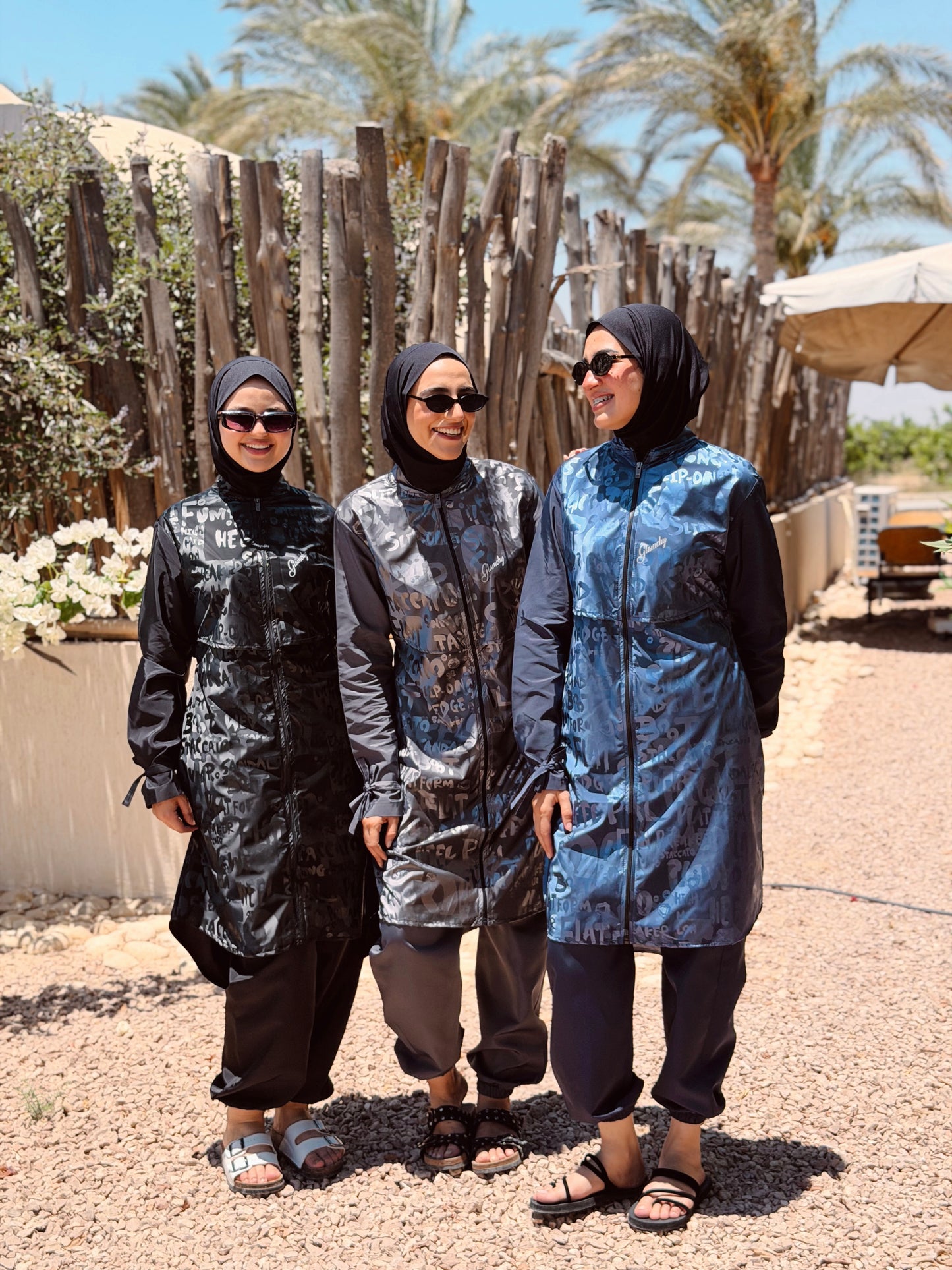 Shiny Letters Waterproof Burkini