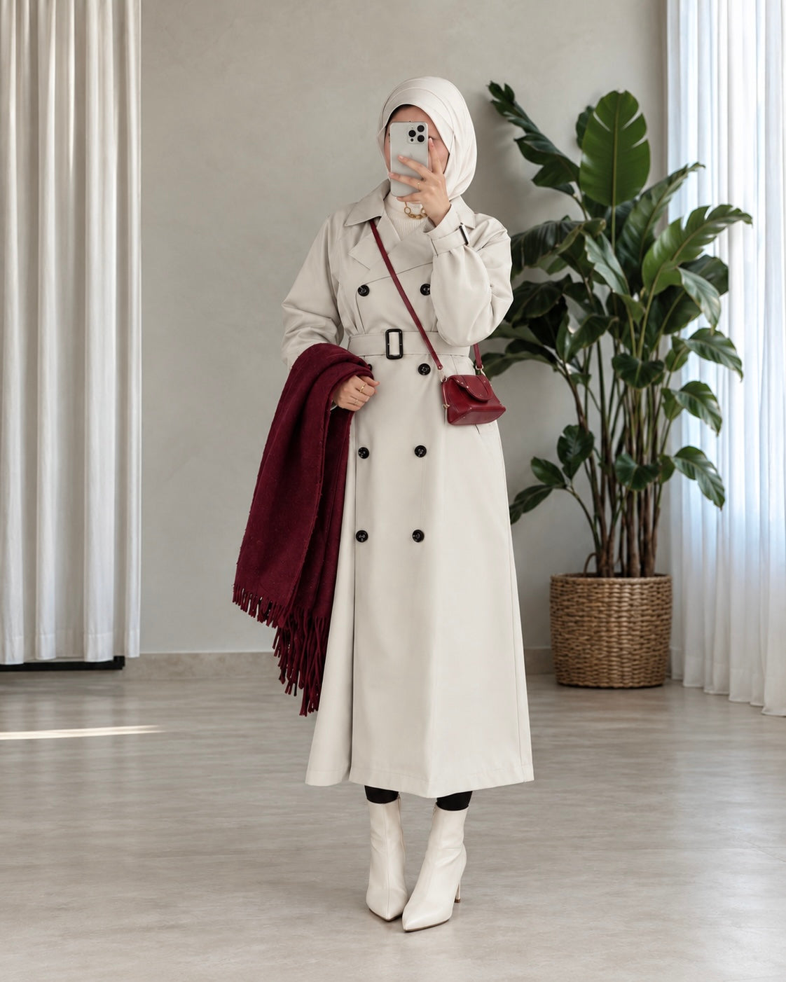 Fully Lined Trench Dress
