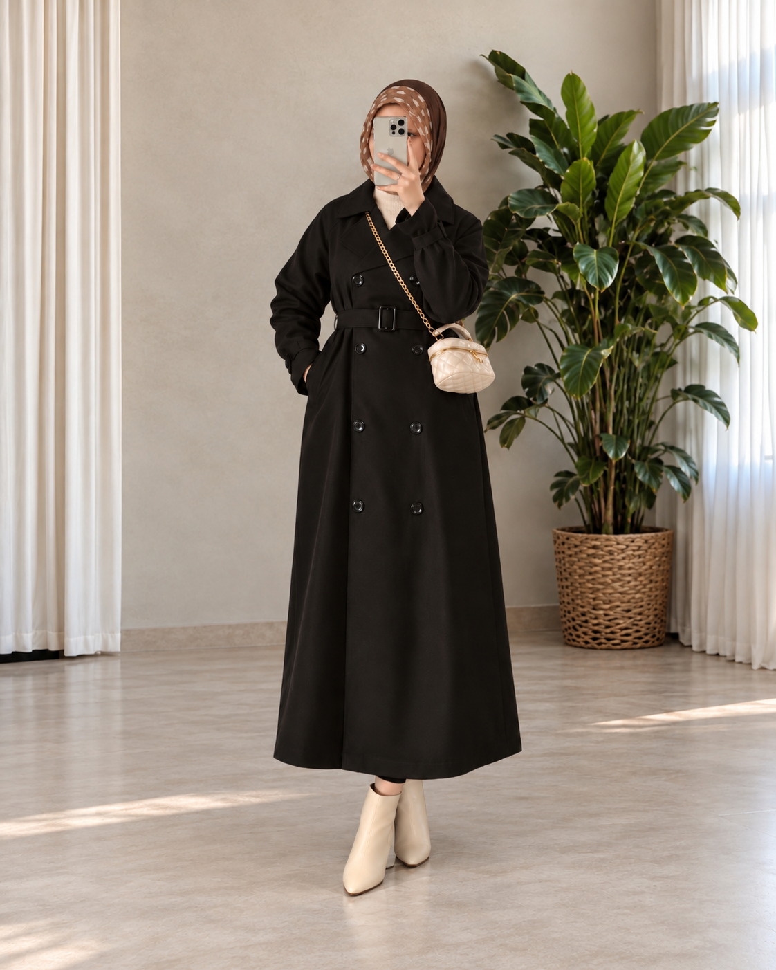 Fully Lined Trench Dress