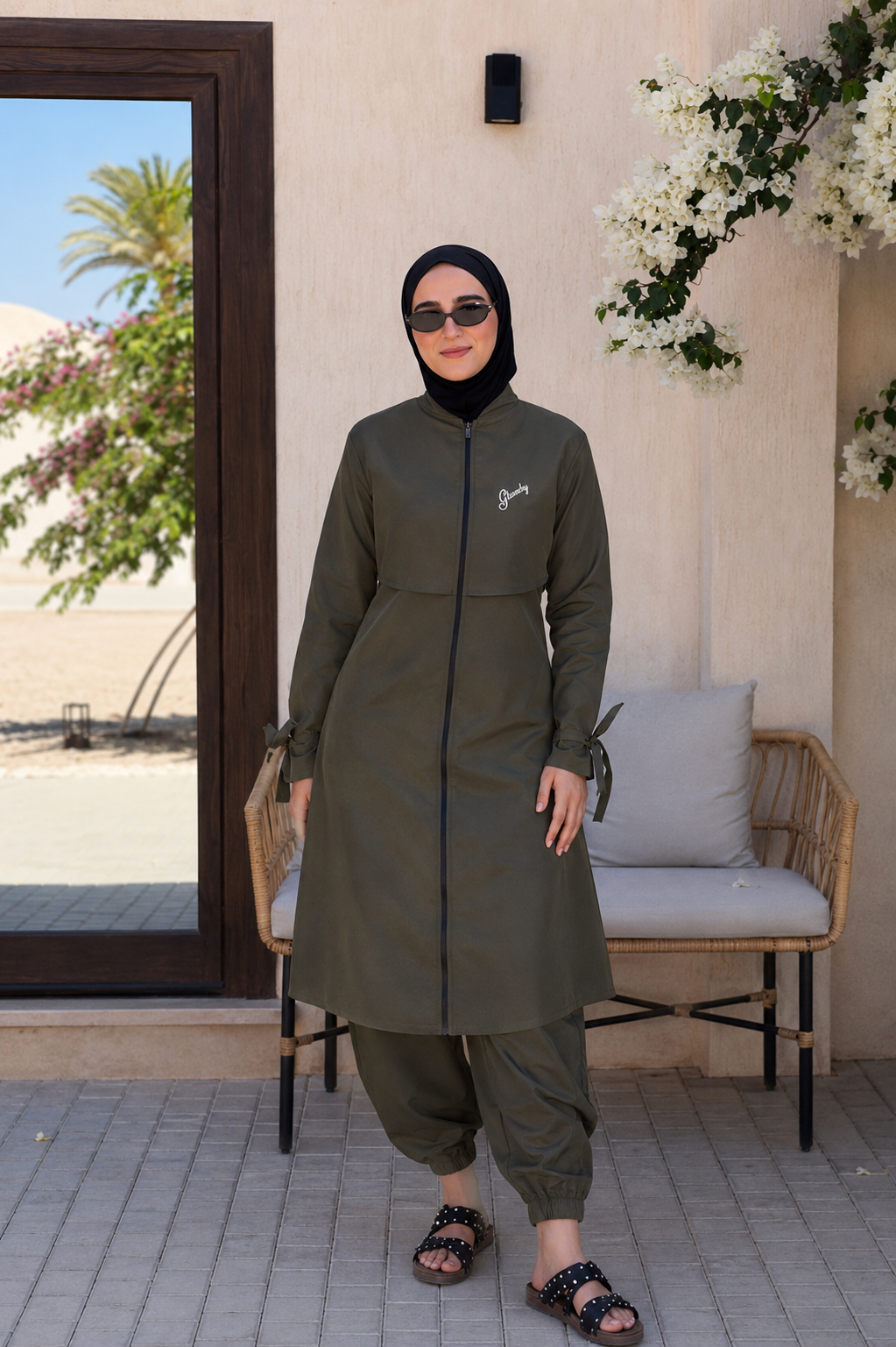 Everyday Waterproof Burkini - Olive green