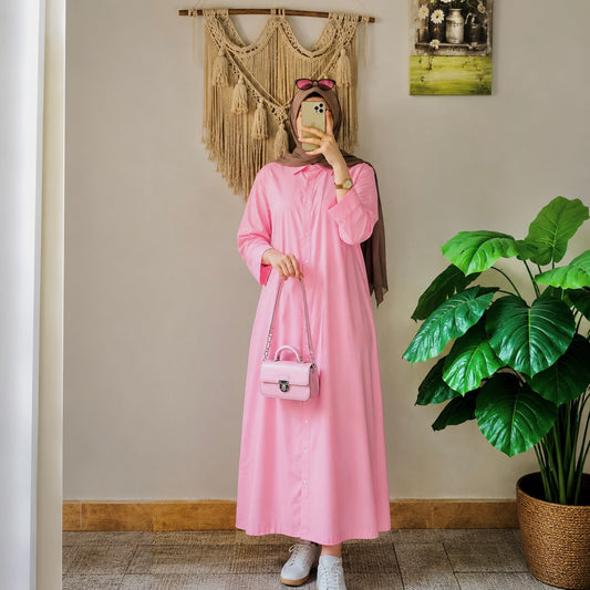 Pastel Breeze Shirt Dress